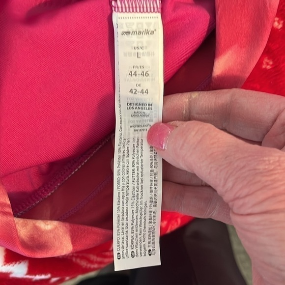 NWT Marika Women’s Pink Sports Bra With Removable Pads, Size Large. - Picture 5 of 5